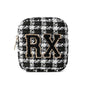 uekeboag Personalized Small Checkered Medicine Cosmetic Bag, Cute Plaid Pattern Chenille Letter Patch RX Drug Pouch with Zipper, Makeup Travel Gift Bag for Women and Girls (09 White Checkered) - color: 09White Checkered