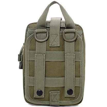 Molle Pouch, Sturdy 600D Nylon Tactical Medical Pouch,Rip-Away EMT First Aid Pouch (Bag Only) - color: green