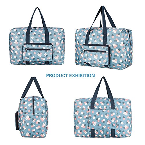 F.FETIVIN Weekender Bag Carry On Travel Duffle Medium Overnight Bag for Women(BLUE) - color: BLUE