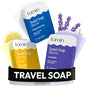 FOMIN - Paper Soap Sheets Tin for Traveling - 300 Variety (Unscented, Lemon, Lavender) Portable Travel Hand Soap Sheets, Dissolvable Mini Camping Hand Soap for Hand Washing and Camping - color: Variety Pack-001 (Unscented, Lemon, Lavender)