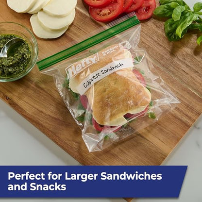 Hefty XL Press to Close Plastic Sandwich Expand and Fill Food Storage Bags, 130 Count (Pack of 2) - size: Sandwich (Pack of 2), style: 130 Count