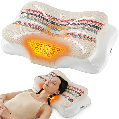 Cervical Neck Pillow with Heating - color: Ztboho-yw