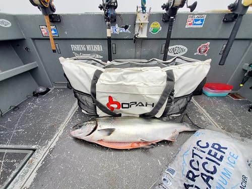 Opah Gear Fathom 4 Insulated Fish Kill Cooler Bag for Salmon, 44" L x 12" W x 18" H, Heavy Duty, Marine-Grade Vinyl, UV Resistant, Camping & Fishing ASIN - style: Fathom 4 - 44'l X 12'w X 18'h