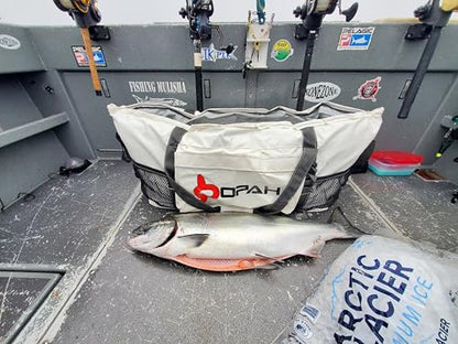 Opah Gear Fathom 4 Insulated Fish Kill Cooler Bag for Salmon, 44" L x 12" W x 18" H, Heavy Duty, Marine-Grade Vinyl, UV Resistant, Camping & Fishing ASIN - style: Fathom 4 - 44'l X 12'w X 18'h