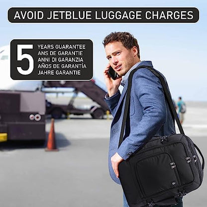 Aerolite 17x13x8” Jetblue Airlines Maximum Size Backpack Eco-Friendly Cabin Luggage Approved Travel Carry On Holdall Lightweight Shoulder Bag Flight Rucksack with YKK Zippers 5 Year Warranty - size: 17x13x8" JetBlue