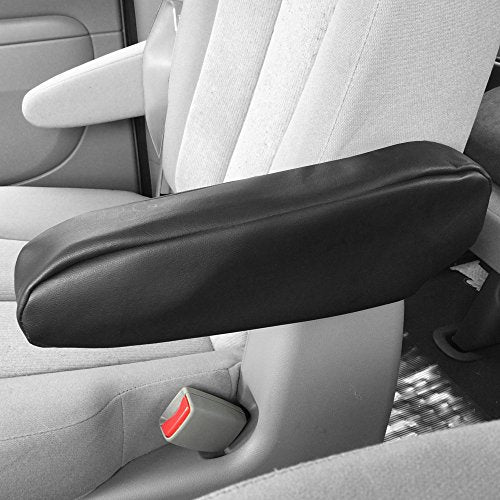FH Group Premium Faux Leather Black Armrest Cover Semi-Universal Fit, One Pair, Set of 2 Black - color: Black, style: Armrest Cover