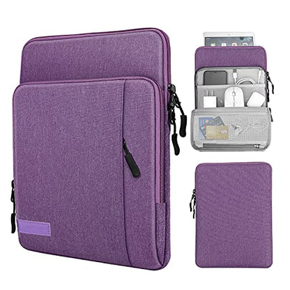 MoKo 9-11 Inch Tablet Sleeve Bag Carrying Case with Storage Pockets Fits New 11-inch iPad Air M4 2026/iPad Pro M5, iPad Pro/A16 11, iPad Air 5/4th 10.9, iPad 9/8th 10.2, Tab S8/S9 11, Purple - color: Purple, size: 9-11 Inch