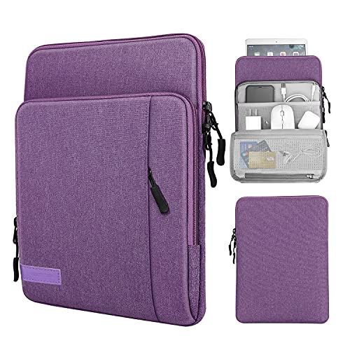 MoKo 9-11 Inch Tablet Sleeve Bag Carrying Case with Storage Pockets Fits New 11-inch iPad Air M4 2026/iPad Pro M5, iPad Pro/A16 11, iPad Air 5/4th 10.9, iPad 9/8th 10.2, Tab S8/S9 11, Purple - color: Purple, size: 9-11 Inch