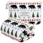 Carstens, Inc. Travel Blanket, Premium Compact 2-in-1 Airplane Blanket/Pillow, Evergreen Bear - color: Evergreen Bear