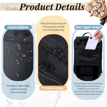 2 PCS Shoes Bags for Travel, Shoe Packing Cubes Holds 2 Pair of Slippers and 1 Pair of Sneakers Waterproof for Toiletries Visible Travel Luggage with Trolley Sleeve for Sport and Travel-Black
