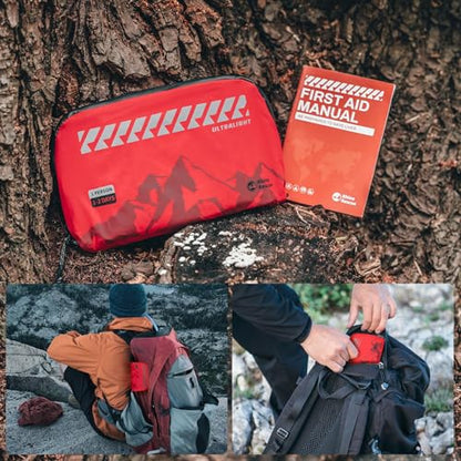 RHINO RESCUE Small First Aid Kit Ultralight Water-Resistent Medical Kit for Hiking, Backpacking, Cycling, Travel, Vehicles - size: Small