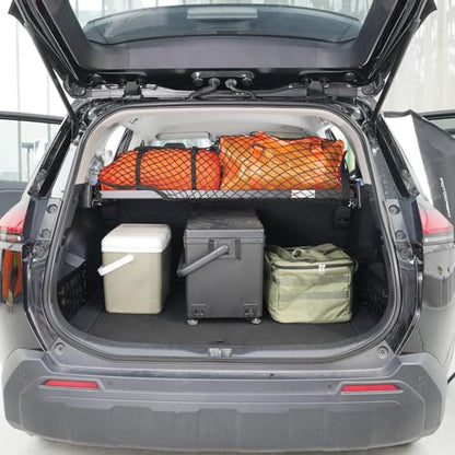 HIGH FLYING for Toyota RAV4 2026 2027 Interior Storage Molle Panel Cargo Shelf Trunk Organizer Luggage Carrier Rack Modular System Aluminum (Shelf+Storage Box) - size: 2026 2027 Shelf+Storage Boxes