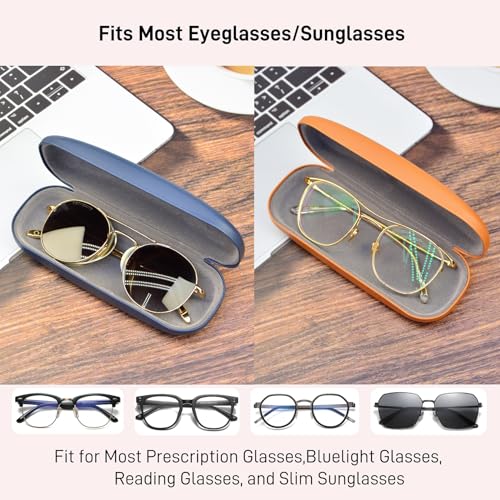 Glasses Case,Eyeglass Case 4 Pack for Women Men,Glasses Case Hard Shell,Hard Eye Glass Case for Travel Study Work,Hard Case for Glasses,Sunglasses Cases