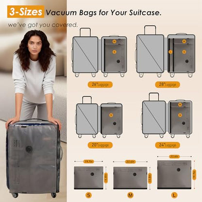 Rechargeable Wireless Pump Vacuum Bags, Portable Storage Bags for Travel and Home, Compression Packing Seal for Clothing, Clothes, Blankets, Luggage, Suitcase (12 Combo Travel Size) - size: 12 Combo Travel Size
