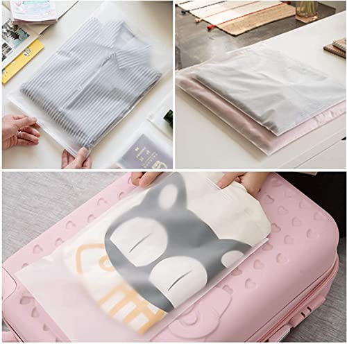 Plastic Storage Bags with Zipper, 100pcs 14x18 inch 3 mil Thick Large Ziplock Bags for Storage, Frosted Zipper Bags for Clothes T Shirt, Swimsuit, Jeans, with Vent Hole - size: 14x18"