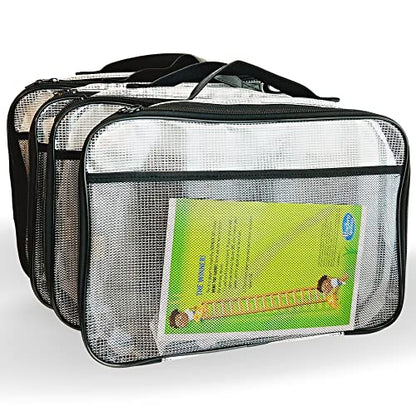 4PC Large Mesh Storage Bag for Board Games, Puzzles, Toys, Supplies, Zippered Bags for Organization Compatible with Legos and Doll Storage (4pc Mesh Bags)
