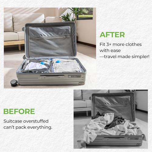 Vacuum Storage Bags for Travel - 9 Pack Compression Packing with Wireless Electric Pump for Luggage Vacuum Seal Bags for Clothes Suitcase Space Saver Organizer 3 XSmall/3 Small/3 Medium - size: 9 Combo Travel Size