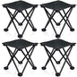 4 Pack Camping Stool Foot Rest Small 11Inch Portable Folding Camping Chair Lightweight Foot Rest Seat with Carry Bag for Fishing Hiking Gardening Beach Outdoor Walking Backpacking Travel BBQ (Black)