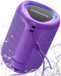 Portable Bluetooth Speaker Beach Essentials: Powerful Crystal Clear Sound/Dynamic Light/IPX5 Waterproof/All Day Playtime/Wireless BT 5.3/TWS Paring, Dad Gifts, Outdoor|Travel|Camping|Pool Accessories - color: Purple