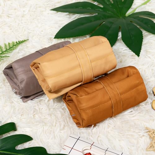 babygoal Wet Dry Bags for Baby Cloth Diapers, Washable Travel Bags, Beach, Pool, Gym Bag for Swimsuits & Wet Clothes with Two Zippered Pockets 3 Pack, 3LN20 - color: Light brown & sugar brown