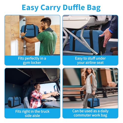 Apenze Small Gym Bag 14 inch lightweight Carry On Mini Duffel Bag with Shoe Compartment for Travel Sport - Blue - color: Blue