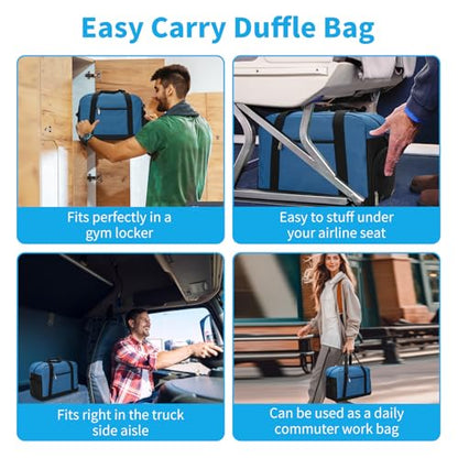 Apenze Small Gym Bag 14 inch lightweight Carry On Mini Duffel Bag with Shoe Compartment for Travel Sport - Blue - color: Blue