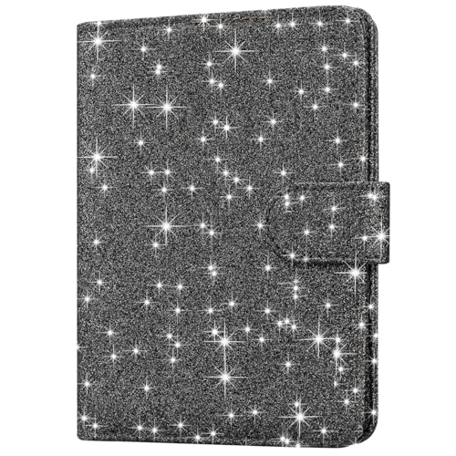 HOTCOOL Passport Holder Travel Essentials Airplane & Cruise Essentials Ship Leather Wallet Cover Case RFID Blocking Women & Men Vacation Travel Accessories Gifts Deals, Glitter - Black - color: B Glitter Black
