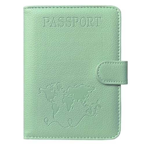 ACdream Passport Holder for Travel Essentials, Rfid Blocking Passport Wallet Cover Case for Travel Must Haves Accessories, Book Holders for Women/Men, AgaveGreen - color: *Agave Green