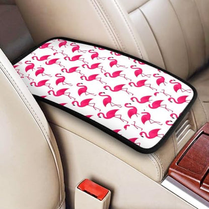 Universal Car Center Console Armrest Pad, Flamingo, Non-Slip Mat for Secure Phone and Item Placement During Driving - color: Picture (873)