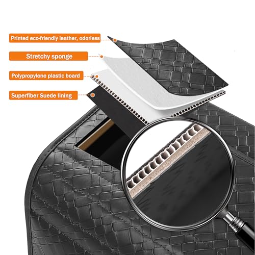 Trunk Organizer for suv,car storage organizer,lid Box,PU Leather & PP Honeycomb Board,Fixed with screws extremely sturdy,Collapsible and Adjustable,25.6''L x 13''W x 12.4''H,4K inches³(size C) - size: Reinforced: 25.6"L×13"W×12.4"H, 60lbs, 4K in³
