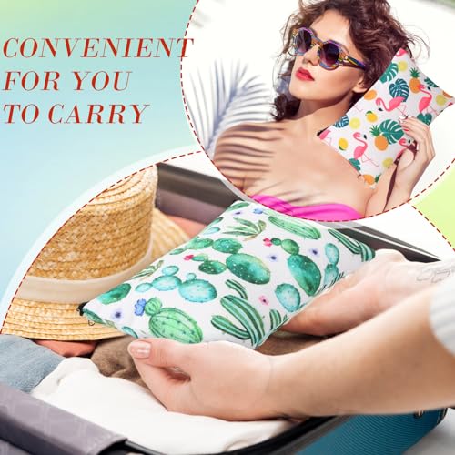 Eccliy 20 Pcs Summer Makeup Bag Cosmetic Bag Canvas Gifts Summer Themed Accessories for Girls Toiletry Pouch with Zipper for Women Party Shopping Home Travel, 8 x 5 Inch - size: 8 x 5 Inch, style: Summer