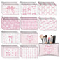 30 Pcs Pink Bow Makeup Bags Coquette Cosmetic Zipper Pouches with Elegant Pink Bow Makeup Bag Bulk Canvas Cosmetic Travel Toiletry Pouch for Women Bridesmaids Wedding Favors - style: Pink Bow