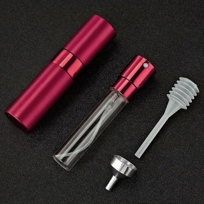 LISAPACK 8ML Atomizer Perfume Spray Bottle for Travel, Empty Refillable Cologne Dispenser, Portable Sprayer (Wine Red) - color: Wine Red