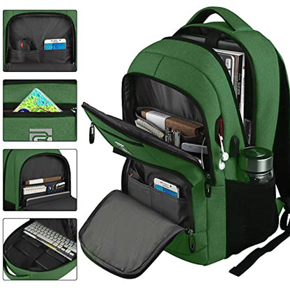Volher Laptop Backpack,Business Travel Anti Theft Slim Durable Laptops Backpack,Water Resistant College Computer Bag for Women & Men Fits 15.6 Inch Laptop and Notebook-Green - color: Green, size: 15.6 Inch, style: Laptop
