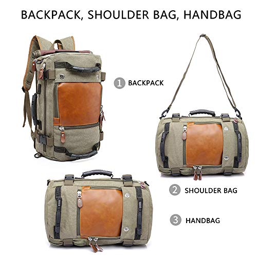 KAKA Wear-resistant Durable Backpack,Duffle Bag Travel Carry On Backpack - color: Green(travel)