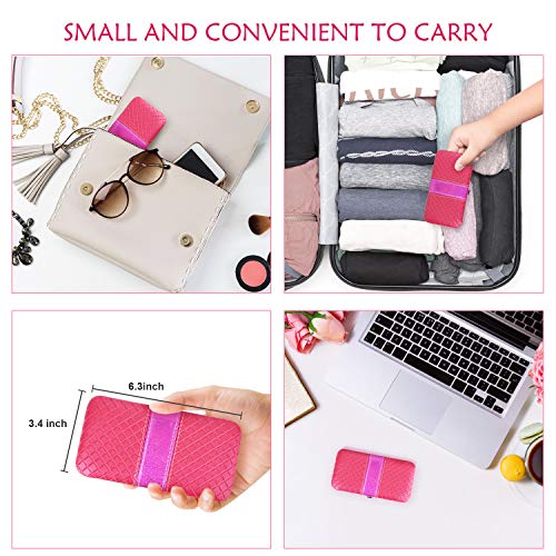 Teamkio 18pcs Manicure Set Pedicure Nail Clippers Set Travel Hygiene Kit Stainless Steel Professional Cutter Care Set Scissor Tweezer Knife Ear Pick Tools Grooming Kits with Leather Case - color: Pink