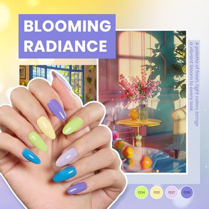 Beetles Gel Nail Polish Kit with U V Light - 55 Colors Gel Polish 80 Pcs Nail Kits with Base & Glossy Top Coat Soak Off DIY Salon at Home Beginner-friendly Nails Stuff Gifts for Women Girls - color: 0-Color Enchantment Beginner Kit
