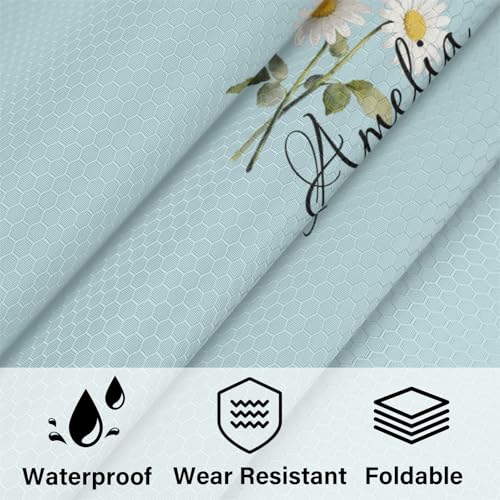 Custom 6 Set Compression Packing Cubes for Travel, Personalized Lightweight Luggage Organizer Bags with Birth Flower, Expandable Large Expandable Packing Organizer, Blue Pinks Purple - color: Light Blue