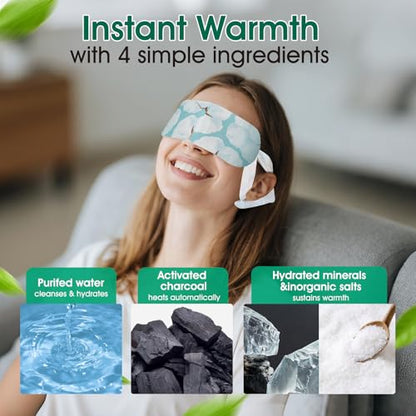 AROIC 120 Pack Steam Eye Masks Disposable, Heated Sleep Eye Mask for Women Warm Compress for Eyes, Relaxation Mothers Day Gifts, Travel Essentials - Lavender, Unscented, Chamomile, Rose - size: 1 Count (Pack of 120)