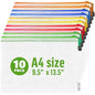 10 Pack Mesh Zipper Pouch Bags A4-13.5x9.5 in Plastic Zipper Pouches for Organizing - Document Bags With Zippers - Letter Size Zippered Pouches - Document Pouch With Zippers - size: 10 Pack A4