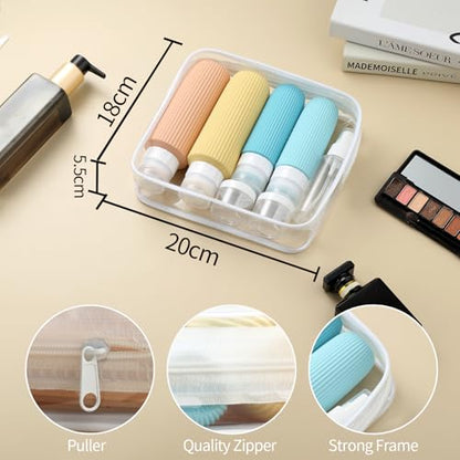 Mrsdry 16 Pack Travel Bottles for Toiletries, Large 6oz Silicone Travel Containers, Leak Proof Refillable Liquid Shampoo And Conditioner Travel Essentials - color: Yellow, size: Large