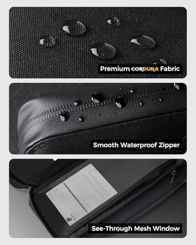 pack all Travel Passport Holder with RFID Blocker, Water-Resistant Passport Wallet with Wrist Strap, Multiple Family Airplane Document Organizer for Cards, Boarding Pass, ID, Cash, Tickets