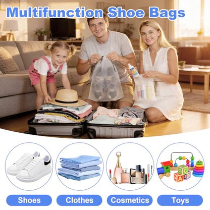 Shoe Bags For Travel Cruise Essentials Vacation Essentials Waterproof Dustproof Clear For Men Women 3 Sizes 18 Pack