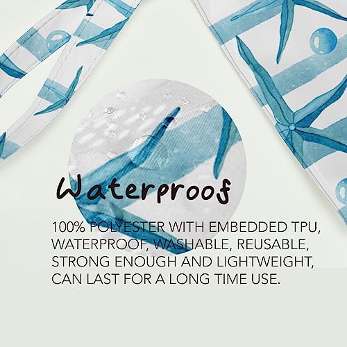 Fokongna Wet Bag Travel Wet Dry Bag for Swimsuit Beach Pool Diapers Dirty Yoga Gym Clothes Zipper Pouch for Women Sister Friends Ocean Sea Shells Beach Starfish Gifts - color: Starfish & Bubbles