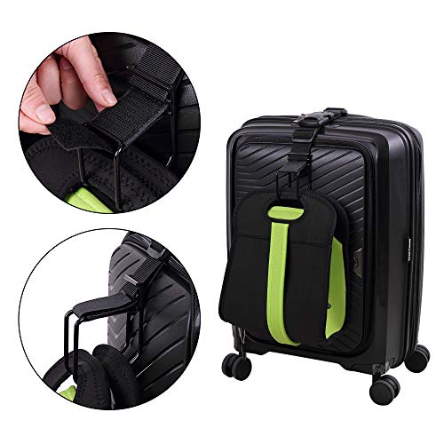 Vigorport Luggage Hook Strap,J Hook for add a Bag Luggage,Multi Adjustment Bag Strap Hook with Hands Free(Black-Large Size) - size: Large size/Standard buckle