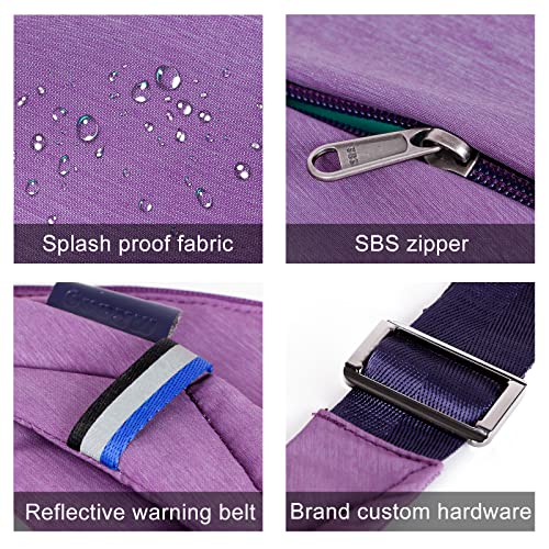 MRang Sling Crossbody Bags Trendy Travel Anti Theft Safe Purse Bags for Women Men Waterproof - color: Strap on Right Shoulder-purple