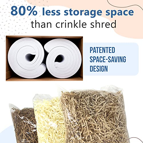 IDL Packaging SpiroPack™ Stylish Box Filler 10 lbs in a Box, White, Wide-Cut Spirals - Packing Filler for Baskets, Gift Boxes, and Packages - Modern Alternative to Shredded and Crinkle Paper - color: White, size: 10 lbs