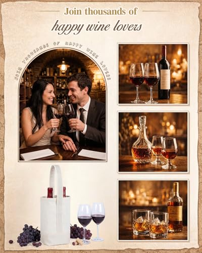 Personalized 2 Bottle Wine Gift Tote Bags w/Name- Wine Cooler Carrier for Travel, BYOB Restaurant, Wine Tasting, Party, Dinner, Gift for Wedding, Wine Lovers for Women & Men