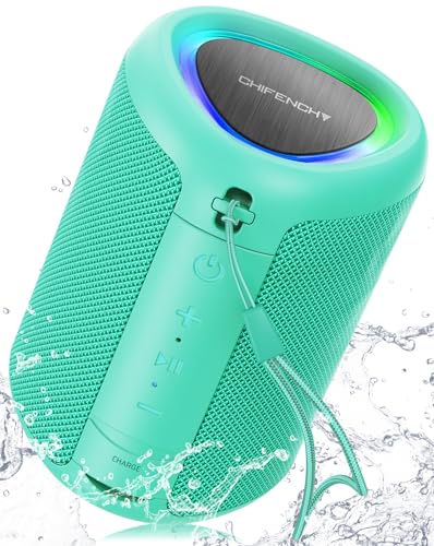 Portable Bluetooth Speaker Beach Essentials: Powerful Crystal Clear Sound/Dynamic Light/IPX5 Waterproof/All Day Playtime/Wireless BT 5.3/TWS Paring, Dad Gifts, Outdoor|Travel|Camping|Pool Accessories - color: Teal