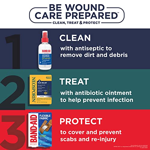 Band-Aid Brand Flexible Fabric Adhesive Bandages, Comfortable Flexible Protection & Wound Care of Minor Cuts & Scrapes, Quilt-Aid Technology to Cushion Painful Wounds, All One Size, 30 ct - size: 30 Count, style: All One Size